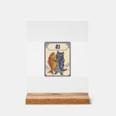 Japanese Karuta Cat  Acryl Bord (Voorkant)