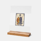 Japanese Karuta Cat Acryl Bord (Hoek)
