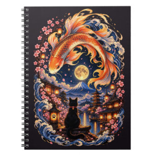 Japanese Kat & Koi Vis Maandagboek Notitieboek
