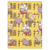 Japanese Kawaii Anime Cat Ramen Noodles Klembord (Achterkant)