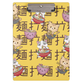 Japanese Kawaii Anime Cat Ramen Noodles Klembord