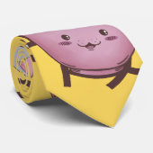 Japanese Kawaii Anime Cat Ramen Noodles Stropdas (Opgerold)