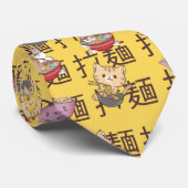 Japanese Kawaii Anime Cat Ramen Noodles Stropdas (Opgerold)