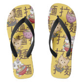 Japanese Kawaii Anime Cat Ramen Noodles Teenslippers (Voetbed)