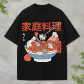 Japanese Kawaii Cat Noodles Adorable Food Lovers T-shirt