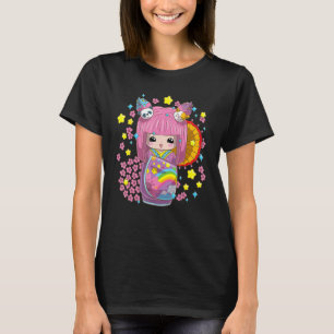 Japanese Kimono Kokeshi Doll T-shirt
