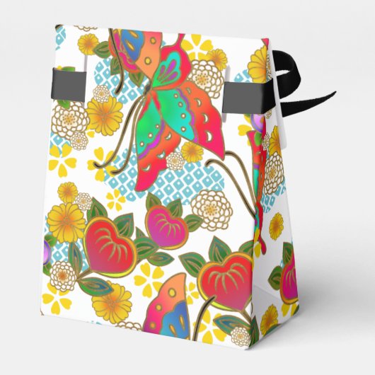 Japanese kimono pattern favor box bedankdoosjes (Achterkant)