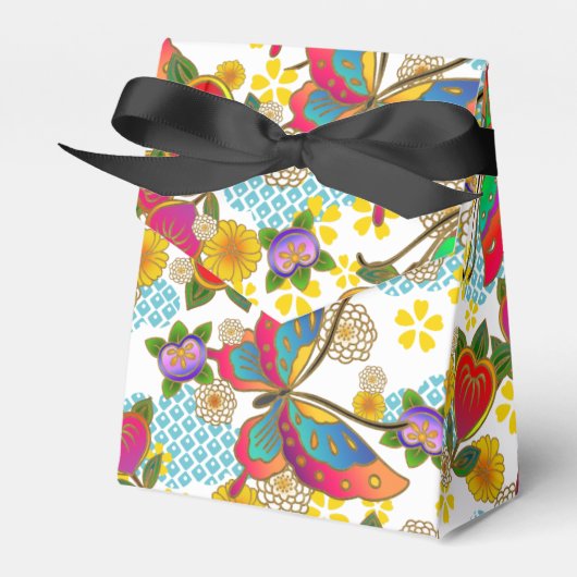 Japanese kimono pattern favor box bedankdoosjes (Voorkant Zijde)