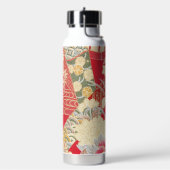 Japanese KIMONO Textile, Floral Pattern Waterfles (Links)
