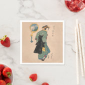 Japanese Kimono Woman Courtesan Artwork Servet (Insitu)
