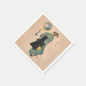 Japanese Kimono Woman Courtesan Artwork Servet (Hoek)