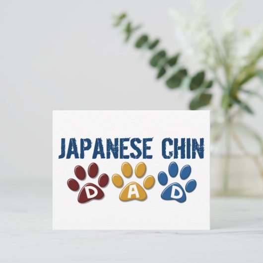 JAPANESE KIN Paw Print 1 Briefkaart (Staand voorkant)