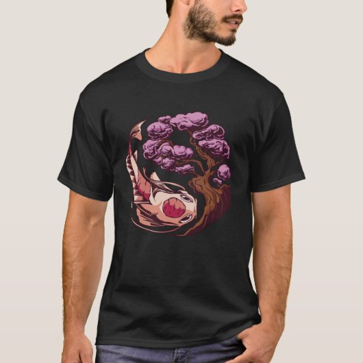 Japanese Koi and Koi with cherry blossom and Sakur T-shirt (Voorkant)