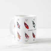 Japanese Koi Art Cup | Koi Illustration Gift Koffiemok (Voorkant links)