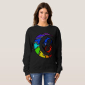 Japanese Koi Fish and Crescent Moon With Rainbow C Trui (Voorkant volledig)