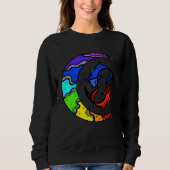 Japanese Koi Fish and Crescent Moon With Rainbow C Trui (Voorkant)