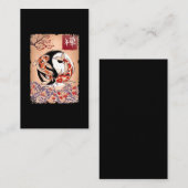 Japanese Koi Fish Cherry Blossom Carp Flower Visitekaartje (Voorkant / Achterkant)