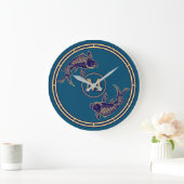 Japanese Koi Fish Monogram Grote Klok (Huis)