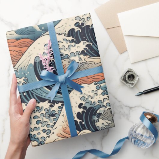 Japanese Koi Fish Sakura Pattern  Cadeaupapier (Geschenken)