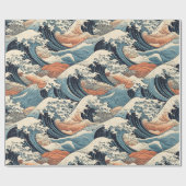 Japanese Koi Fish Sakura Pattern  Cadeaupapier (Vlak)