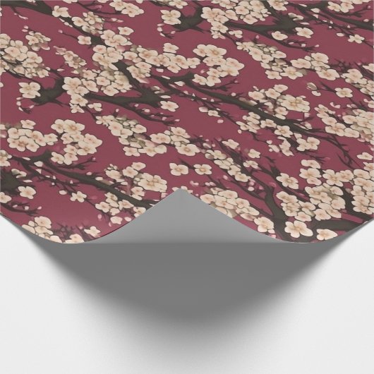 Japanese Koi Fish Sakura Pattern  Cadeaupapier (Hoek)