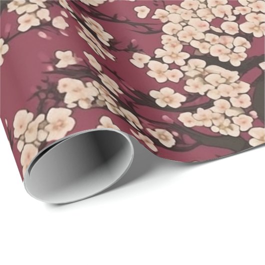 Japanese Koi Fish Sakura Pattern  Cadeaupapier (Rol Hoek)