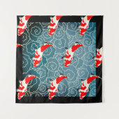 JAPANESE KOI FISH Tapestry Wandkleed (Voorkant (horizontaal))