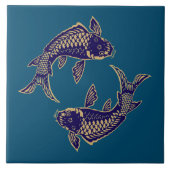 Japanese Koi Fish Tegeltje (Voorkant)