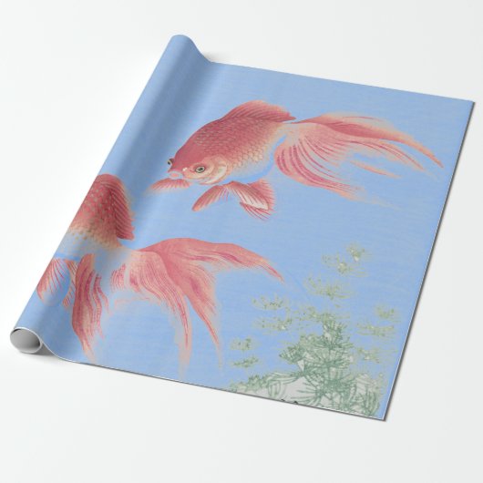 JAPANESE KOI FISH Wrapping Paper Cadeaupapier (Uitgerold)