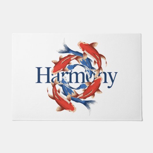 Japanese Koi Symbol of Harmony Balance Deurmat (Voorkant)