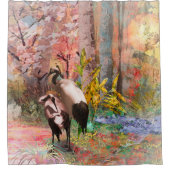 JAPANESE KRANEN "Rising Sun" Douchegordijn (Voorkant)