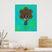 Japanese Lady by Michael Moffa Poster (Keuken)