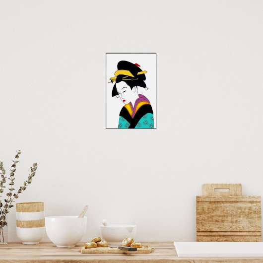 JAPANESE LADY_POSTER POSTER (Keuken)