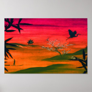 JAPANESE LANDSCAPE ART POSTER