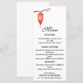 Japanese lantern wedding menu (Voorkant / Achterkant)