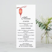 Japanese lantern wedding menu (Staand voorkant)