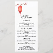 Japanese lantern wedding menu (Voorkant)