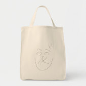 Japanese letter face bag | へのへのもへじバッグ tote bag (Voorkant)