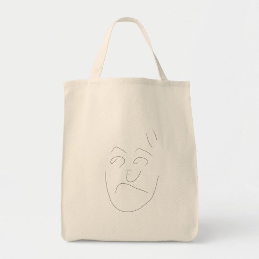 Japanese letter face bag | へのへのもへじバッグ tote bag (Voorkant)