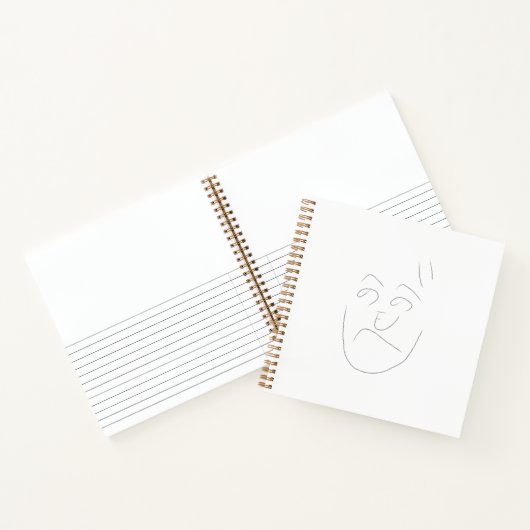 Japanese letter face notebook | へのへのもへじ notitieboek (Binnen)