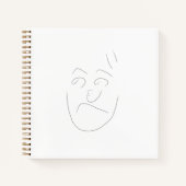 Japanese letter face notebook | へのへのもへじ notitieboek (Voorkant)