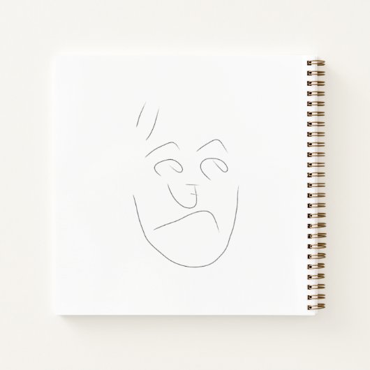 Japanese letter face notebook | へのへのもへじ notitieboek (Achterkant)