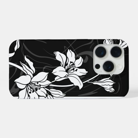 Japanese lily classic illustration  iPhone hoesje (Achterkant horizontaal)