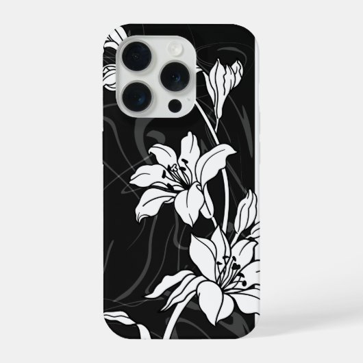 Japanese lily classic illustration iPhone hoesje (Achterkant)
