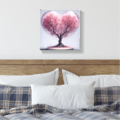 Japanese Love Cherry Blossom Canvas Afdruk (Insitu (Slaapkamer))