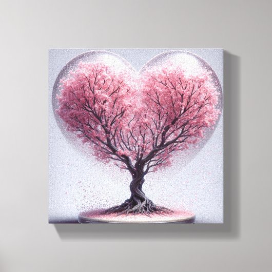 Japanese Love Cherry Blossom Canvas Afdruk (Voorkant)
