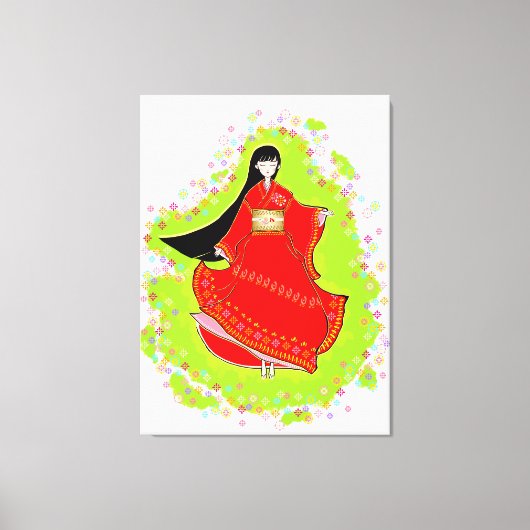 Japanese Maiko Canvas Afdruk (Voorkant)