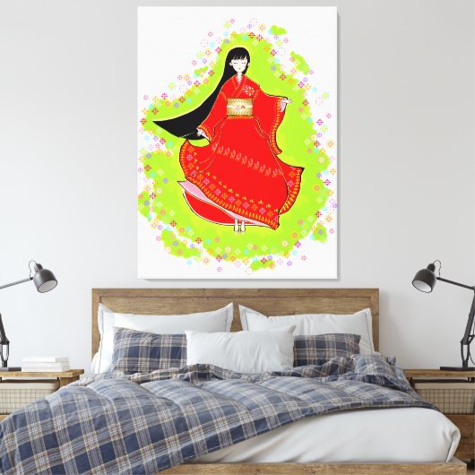 Japanese Maiko Canvas Afdruk (Insitu (Slaapkamer))