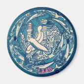 Japanese Manhole Cover Arts―Choshi Seagull Magneet (Voorkant)