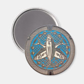 Japanese Manhole Cover Arts　－Himi Yellowtail Magneet (Voorkant / Achterkant)